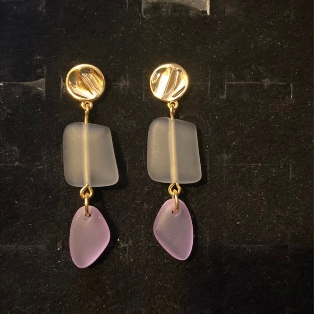 J. Crew sea glass drop earrings